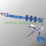 Car Lashing Belts-2parts with Ratchet with Swivel J hook