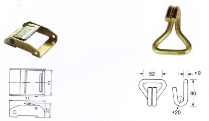 cam buckle straps with double J hook
